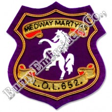 Masonic Horse Shield Hands Embroidery Blazer Badge